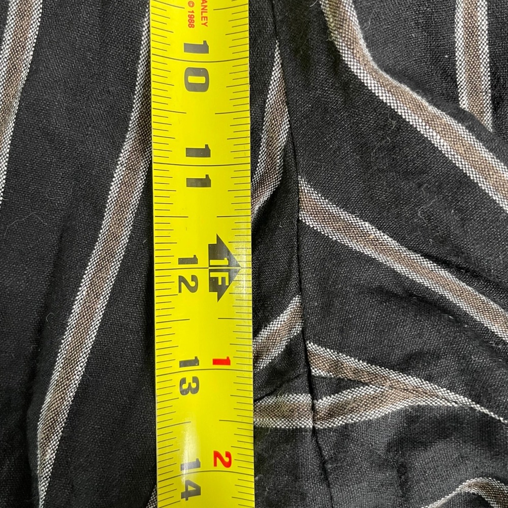 J Jill Wide Leg Linen Blend Pants Womens XL Petite Stripes Coastal Lightweight - Picture 7 of 11